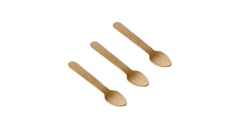 Cucchiaini in legno - 9,5 cm - Leone - conf. 48 pezzi