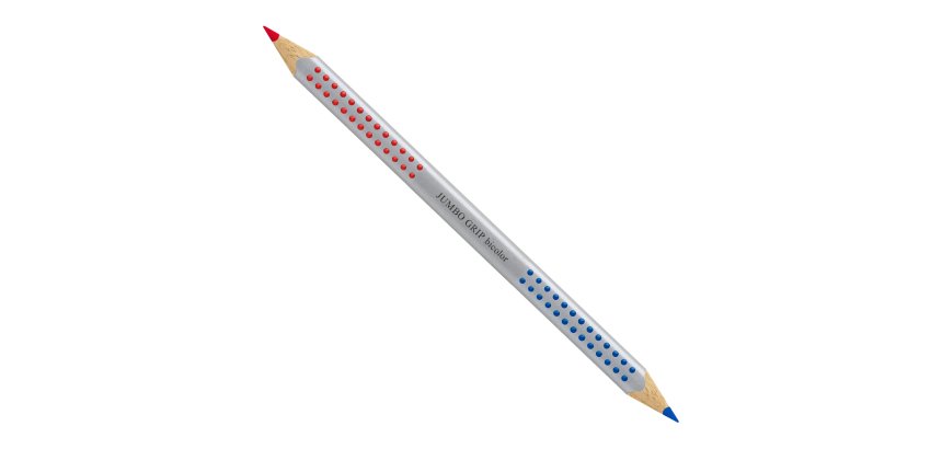 Matita bicolore triangolare Jumbo Grip 1109-10 - rosso/blu - Faber-Castell