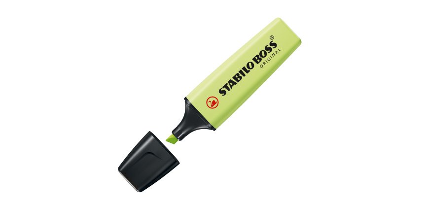 Evidenziatore Stabilo Boss Pastel - tratto 2 - 5 mm - verde lime 133 - Stabilo