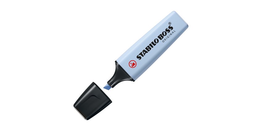 Evidenziatore Stabilo Boss Pastel - tratto 2 - 5 mm - azzurro ghiaccio 70 - Stabilo