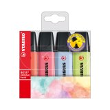 En_rotulador stabilo boss fluorescente 70 pastel estuche de 4 unidades colores surtidos