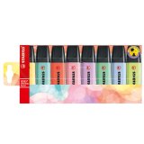 En_rotulador stabilo boss fluorescente 70 pastel estuche de 8 unidades colores surtidos