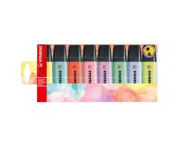 En_rotulador stabilo boss fluorescente 70 pastel estuche de 8 unidades colores surtidos
