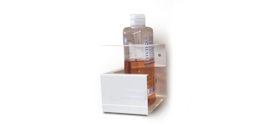 Supporto da parete porta dispenser da 500ml - max Ø 80mm - Metalplus