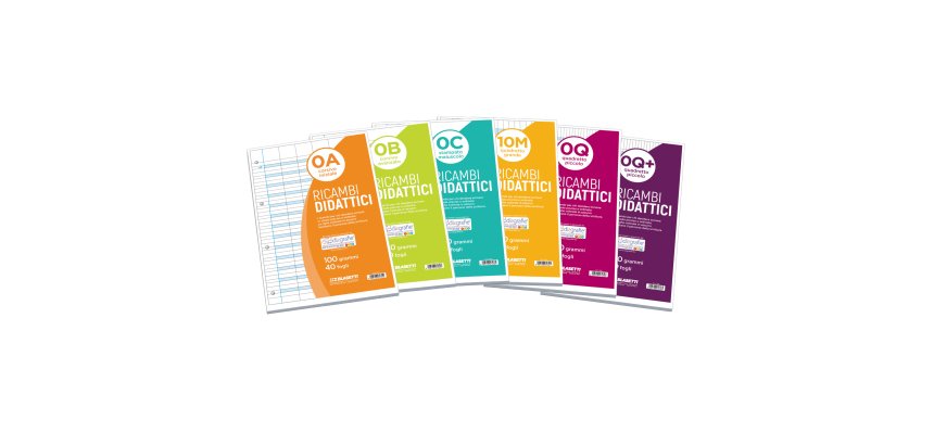 Blasetti 7432 writing notebook A4 40 sheets Green, Light Blue, White