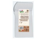 Cucchiaini in Estabio - avorio - Dopla Green -  conf. 30 pezzi