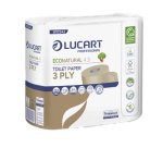 Carta igienica EcoNatural 4.3 Plastic Free - 270 strappi - Lucart - pacco 4 rotoli
