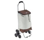 Trolley spesa Trio - 25 L - beige / noce - King Collection