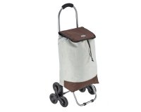 Trolley spesa Trio - 25 L - beige / noce - King Collection