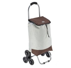 Trolley spesa Trio - 25 L - beige / noce - King Collection