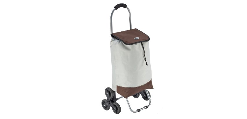 Trolley spesa Trio - 25 L - beige / noce - King Collection