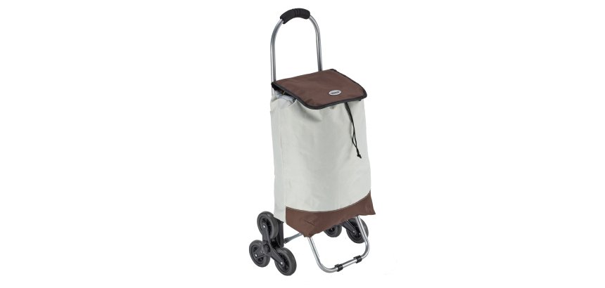 Trolley spesa Trio - 25 L - beige / noce - King Collection