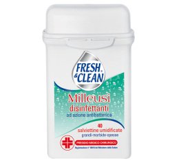 Salviette disinfettanti antibatteriche milleusi - Fresh&Clean - barattolo da 40 pezzi