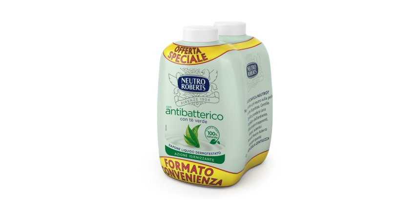 Ricarica bis sapone liquido Antibatterico - 400 ml - Neutro Roberts