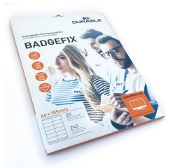 En_badge adesivi badgefix - 20 fogli con 12 badge