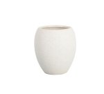 Bicchiere porta spazzolini linea Stone - bianco - King Collection
