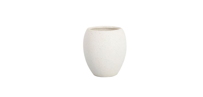 Bicchiere porta spazzolini linea Stone - bianco - King Collection