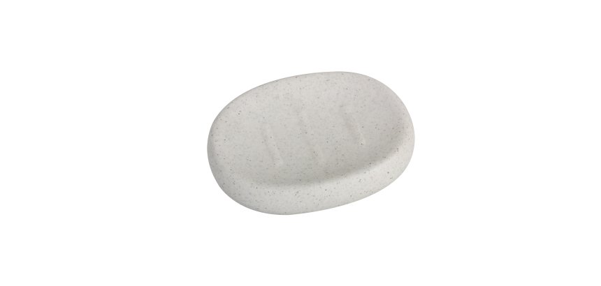 Portasapone linea Stone - bianco - King Collection