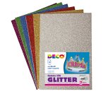 Gomma Crepp Glitter - 20x30 cm - colori assortiti - DECO - busta 10 fogli