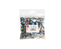 Gemme Kristall tonde - diametro 6/10 mm - colori assortiti - DECO - conf. 1000 pezzi