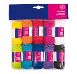 Matassa 100% cotone - lungh. 30 mt - colori assortiti - CWR - set 10 pezzi