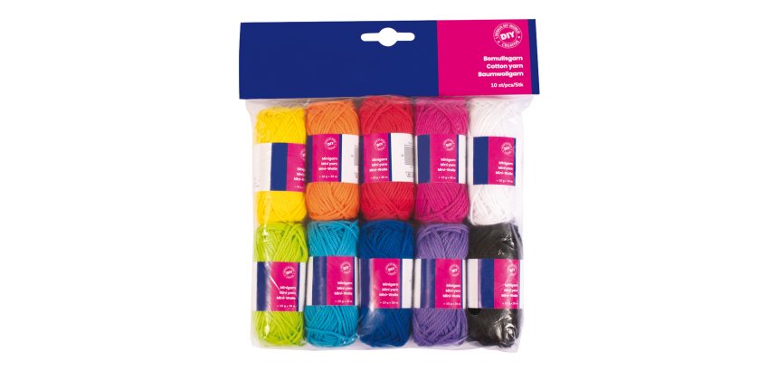 Matassa 100% cotone - lungh. 30 mt - colori assortiti - CWR - set 10 pezzi
