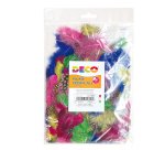 Piume tropicali - dimensione 50-100 mm - colori assortiti - DECO - conf. 100 pezzi
