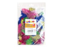 Piume tropicali - dimensione 50-100 mm - colori assortiti - DECO - conf. 100 pezzi