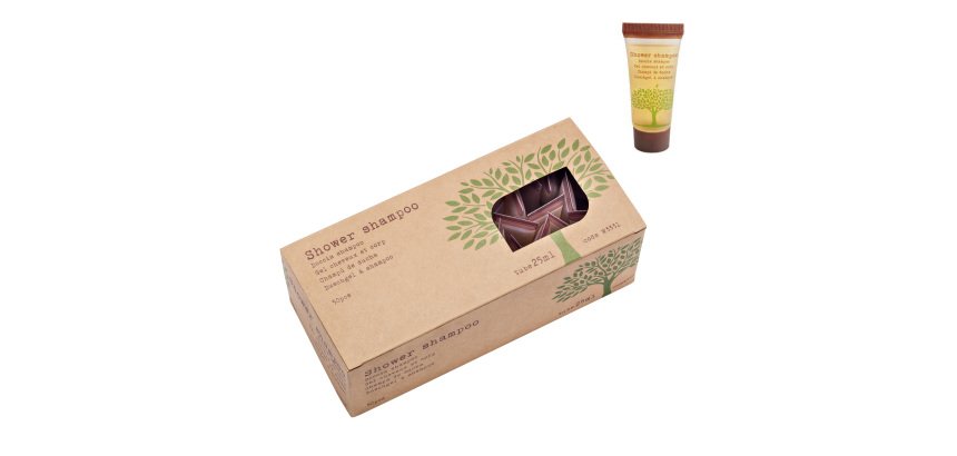 Tubetti doccia shampoo linea Cortesia Natura - 25 ml - Leone - conf. 50 pezzi