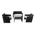 Salotto Valencia - nero/bianco - Garden Friend - set 4 elementi