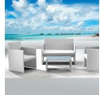 Salotto Valencia - nero/bianco - Garden Friend - set 4 elementi