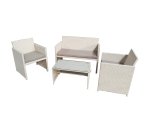 Salotto Valencia - bianco/grigio - Garden Friend - set 4 elementi