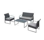 Salotto Alicante - bianco/grigio - Garden Friend - set 4 elementi