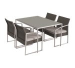 Set pranzo Bilbao - nero/grigio - Garden Friend - set 5 elementi