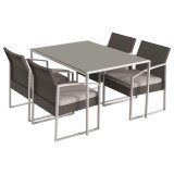 Set pranzo Bilbao - nero/grigio - Garden Friend - set 5 elementi