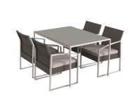 Set pranzo Bilbao - nero/grigio - Garden Friend - set 5 elementi