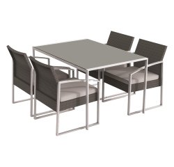 Set pranzo Bilbao - nero/grigio - Garden Friend - set 5 elementi