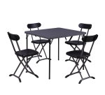 Set pranzo Horeca - pieghevole - antracite - Garden Friend - set 5 elementi