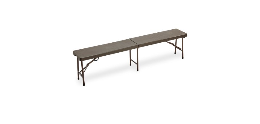 Panca Horeca - pieghevole - 44 x 30 x 183 cm - acciaio/HDPE - noce - Garden Friend