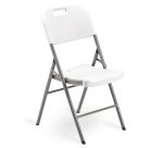 Sedia Horeca - pieghevole - 88 x 50 x 45 cm - acciaio/HDPE - bianco - Garden Friend