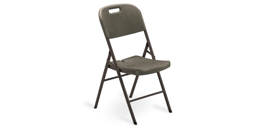 Sedia Horeca - pieghevole - 88 x 50 x 45 cm - acciaio/HDPE - noce - Garden Friend