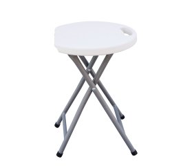 Sgabello Horeca - pieghevole - 44 x 30 x 30 cm - HDPE - bianco - Garden Friend