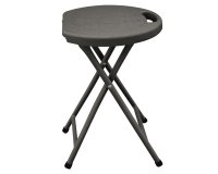 Sgabello Horeca - pieghevole - 44 x 30 x 30 cm - HDPE - noce - Garden Friend
