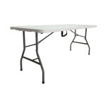 Tavolo Horeca - pieghevole - 74 x 76 x 183 cm - acciaio/HDPE - bianco - Garden Friend