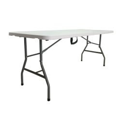 Tavolo Horeca - pieghevole - 74 x 76 x 183 cm - HDPE - bianco - Garden Friend