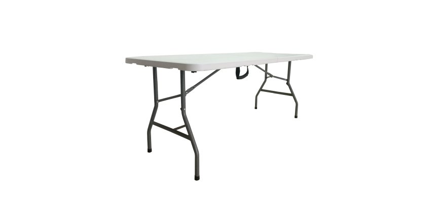 Tavolo Horeca - pieghevole - 74 x 76 x 183 cm - acciaio/HDPE - bianco - Garden Friend