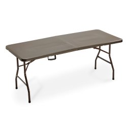 Tavolo Horeca - pieghevole - 74 x 76 x 183 cm - HDPE - noce - Garden Friend