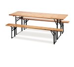Set birra pieghevole - legno/verde scuro - Garden Friend - set 3 elementi