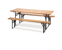 Set birra pieghevole - legno/verde scuro - Garden Friend - set 3 elementi