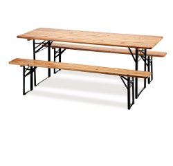 Set birra pieghevole - legno/verde scuro - Garden Friend - set 3 elementi